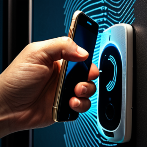 Home 4 ** A frustrated person struggling to unlock their smartphone with fingerprint recognition. The scene is dimly lit and perhaps shows the person wiping their thumb on their clothing, conveying difficulty. The overall tone should be relatable and slightly humorous, highlighting the real-world challenges of biometric security. Prompt keywords: "frustrated," "fingerprint scanner," "low light," "smartphone," "security issues," "daily struggle," "modern life."
**