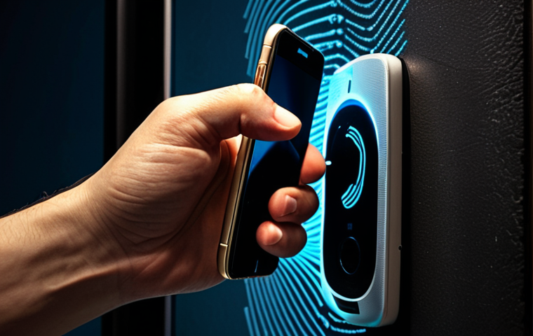 ** A frustrated person struggling to unlock their smartphone with fingerprint recognition. The scene is dimly lit and perhaps shows the person wiping their thumb on their clothing, conveying difficulty. The overall tone should be relatable and slightly humorous, highlighting the real-world challenges of biometric security. Prompt keywords: "frustrated," "fingerprint scanner," "low light," "smartphone," "security issues," "daily struggle," "modern life."
**