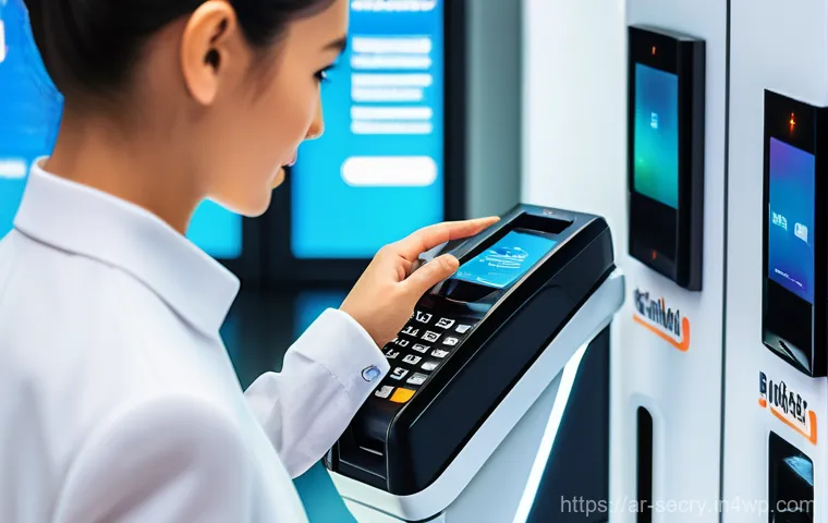 바이오메트릭 보안과 비즈니스 모델 - **Prompt: "A dynamic triptych illustrating the evolution of biometric technology in a modern, secure...